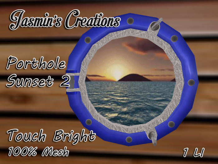 Porthole/Sunset 2 --By Jasmin's Creations