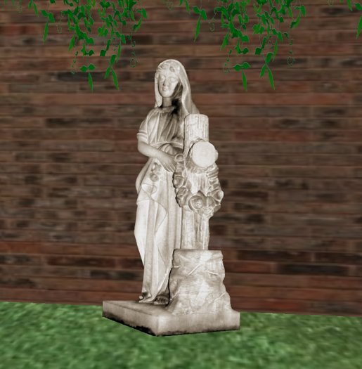 Tombstone: Woman with cross and wreath