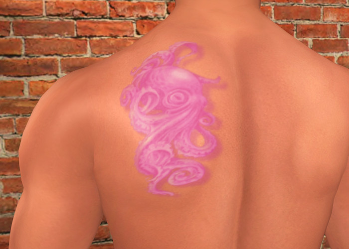 AE Pink Octopus Tattoo
