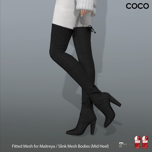 *COCO*_StretchSuedeBoots+Jeans_Black