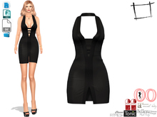 Dae Obj FBX Women's Halter Front Slit Dress Slink, Belleza, Maitreya, Tonic, Ocacin Standard