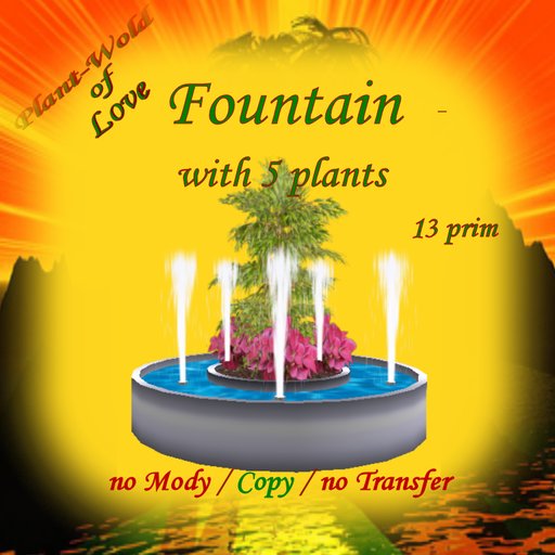 Fountain with 5 plant