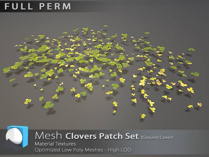 [Prim 3D] - Clovers Patch Set "FULL PERM"