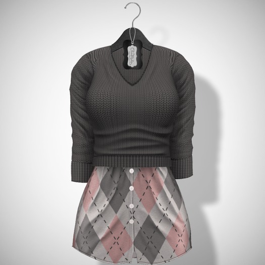 ChicModa // Amber // GRAY ARGYLE