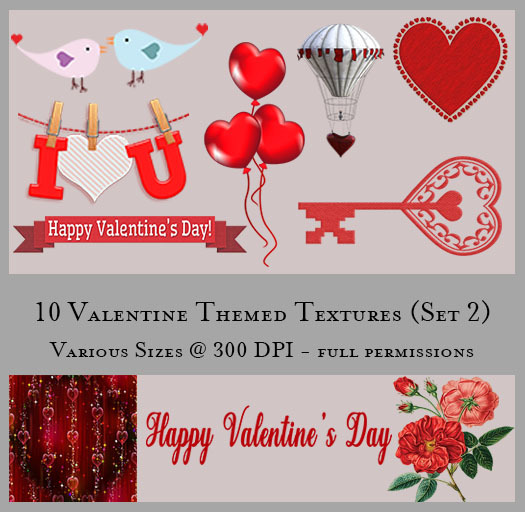 Valentine's Themed Pack - Set 2 - 10PCS - Full Perms