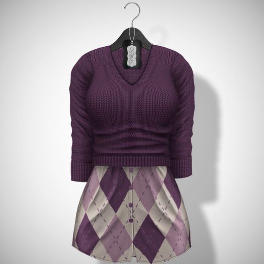 ChicModa // Amber // PURPLE ARGYLE