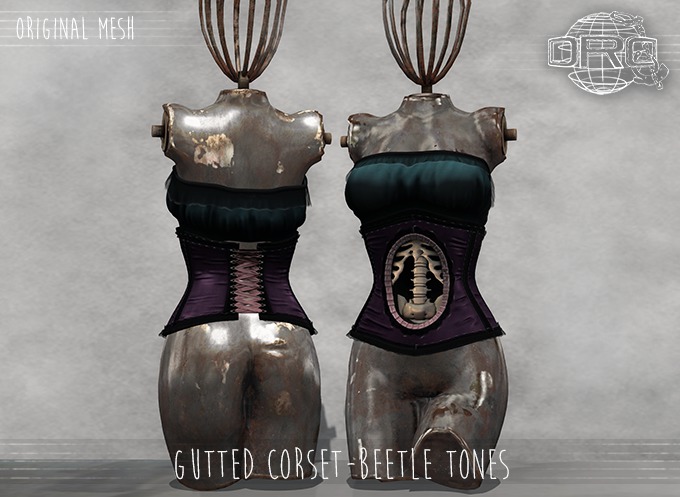 -DRD- Gutted Corset - Beetle Tones