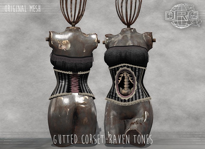-DRD- Gutted Corset - Raven Tones (add)