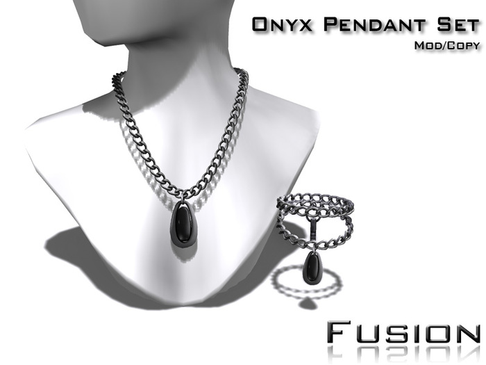 :Fusion: Onyx Necklace & Bracelet Set