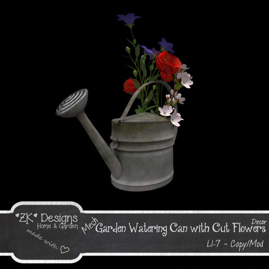 *ZK* Mesh Garden Watering Can with Cut Flowers [Box]
