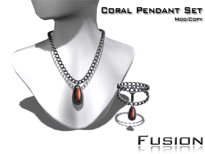 :Fusion: Coral Necklace & Bracelet Set