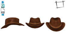 Dae Obj FBX Men's Sheriff Outfit Hat