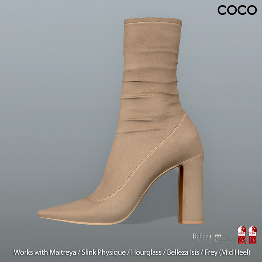 *COCO*_StretchSockBoots_Beige