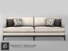 Fancy Decor: Prescott Sofa - cream leather - (pg)