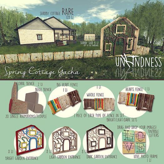 uK-Spring Shabby Cottage RARE