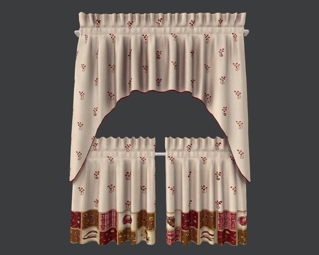 Kitchen Curtain Set Cream