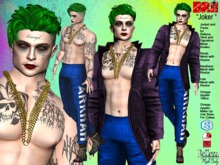 **JOKER THEME COSTUME COMPLET OUTFIT FOR MEN**