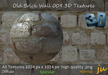 JU Old Brick Wall 009 3D Textures Full Perm