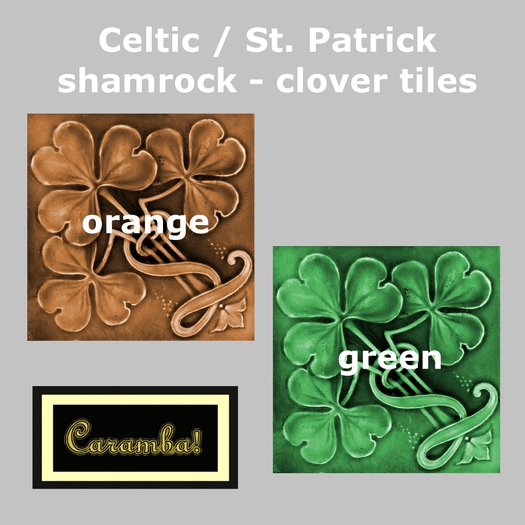 Celtic / St. Patrick: shamrock - clover tiles texture pack