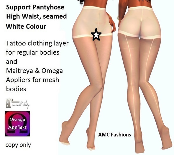 AMC Support Pantyhose White