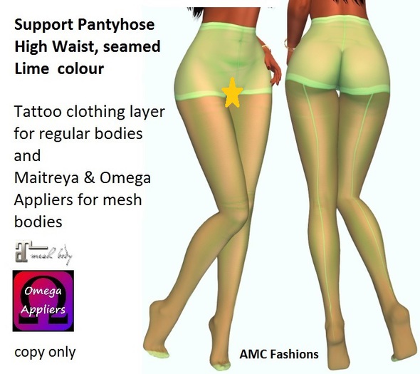 AMC Support Pantyhose Lime