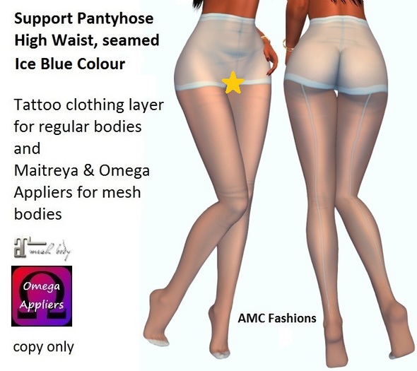 AMC Support Pantyhose - Ice Blue