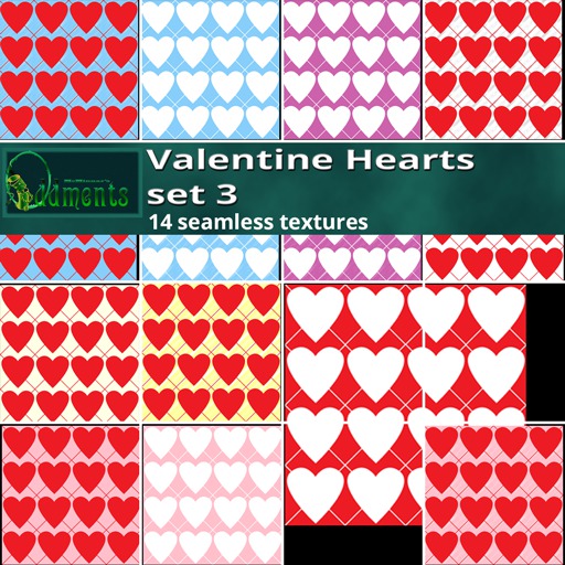 Valentine hearts set 3