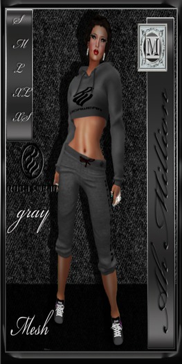 ROCAWEAR GIRL GRAY SWEATSUIT