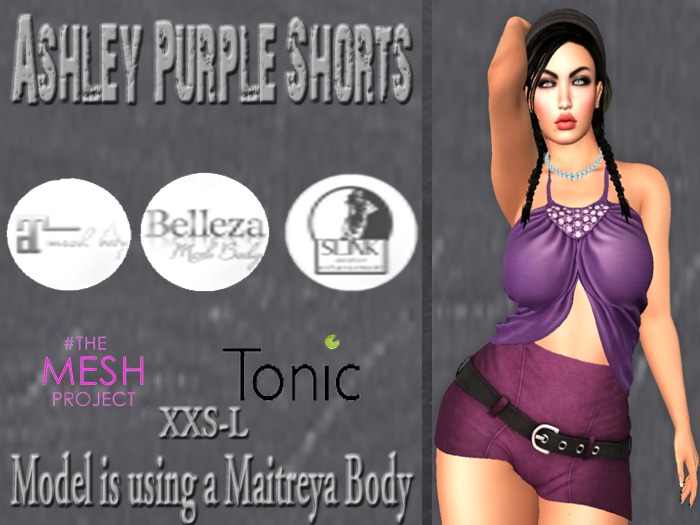 Ashley Shorts -Purple