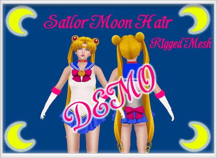 AB Designs Sailor Moon Hair Rigged Mesh DEMO