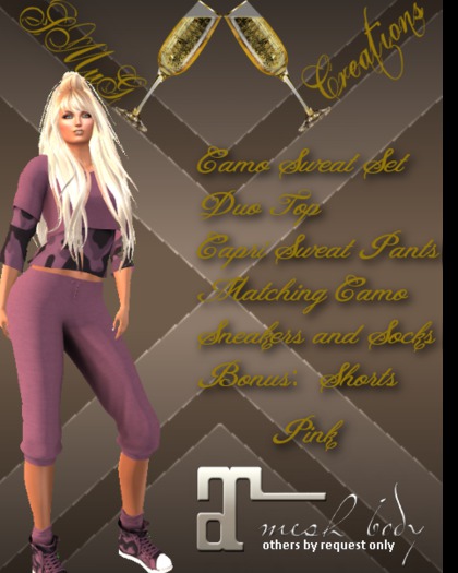 Camo Sweats Set PINK