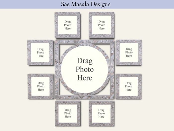 Second Life Marketplace Crystal Picture Frames 2 LI Mesh Holds 9 Photos