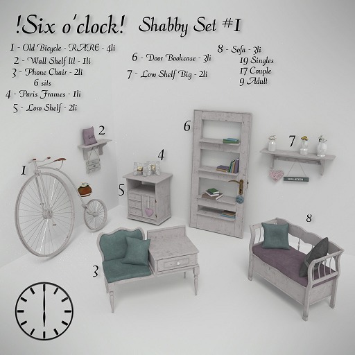 !six o'clock! [SHABBY SET-1] Old Bicycle* - RARE