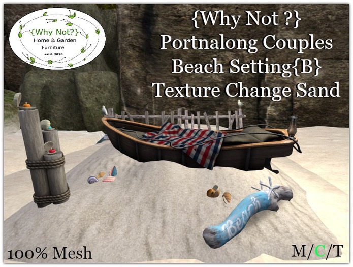 {Why Not ?} Portnalong Couples Beach Setting{B}-Boxed