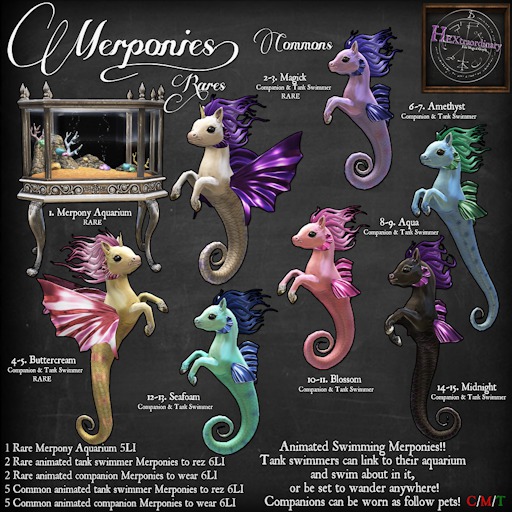 5. *HEXtraordinary* Merpony Tank Swimmer - Buttercream - RARE