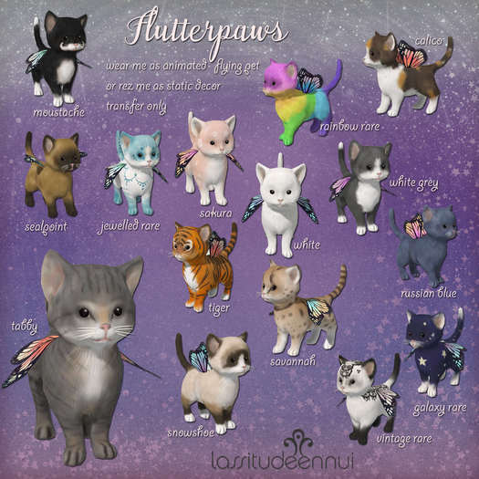 lassitude & ennui Flutterpaws jeweled cat RARE