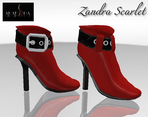 Akaesha's Zandra Shoe - Scarlet Red Leather
