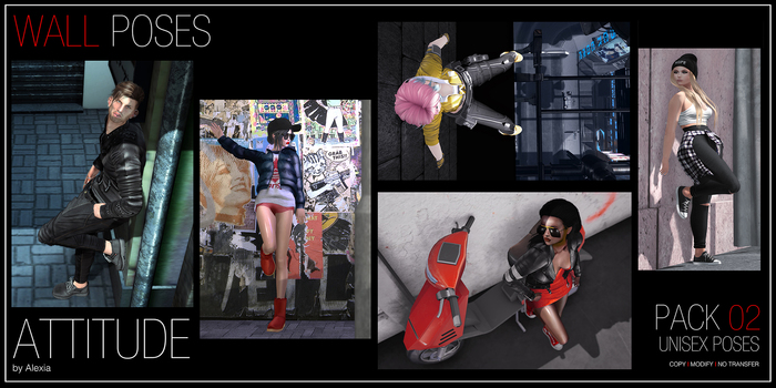 ATTITUDE WALL POSES PACK 02 - UNISEX POSES