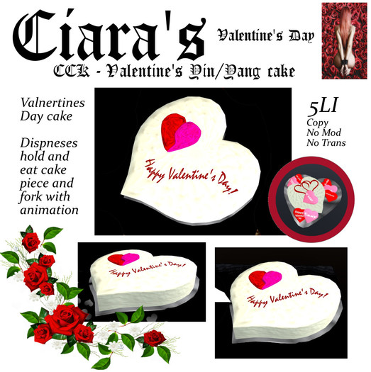 CCK Valnetine's yin-yang cake