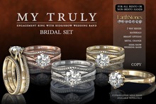 EarthStones My Truly Bridal Set Wedding Rings (Copy) BENTO