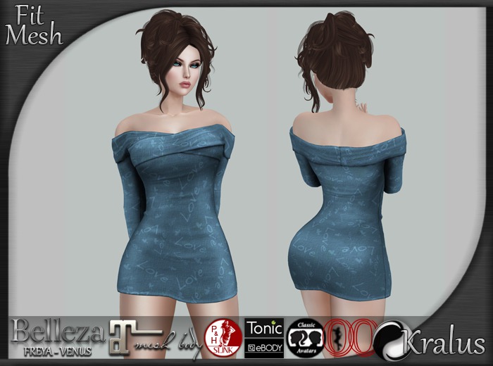 ::KRALUS:: Fit-Mesh : Love : Soft Blue 