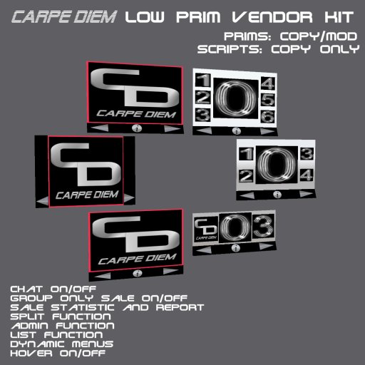 Carpe Diem Low Prim Vendor Set