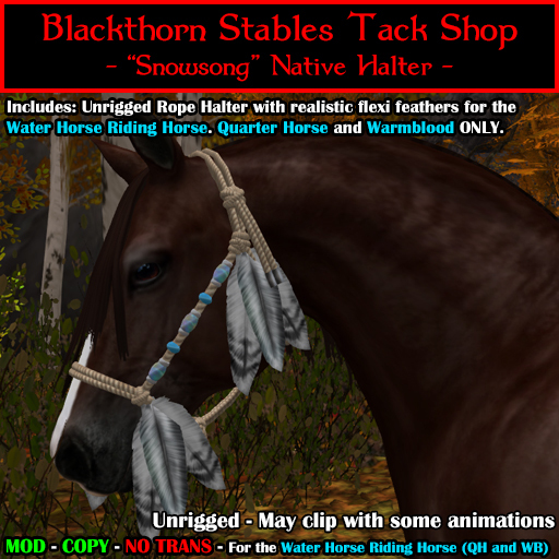 [BTS-WHRH] "Snowsong" - Native Halter (boxed)