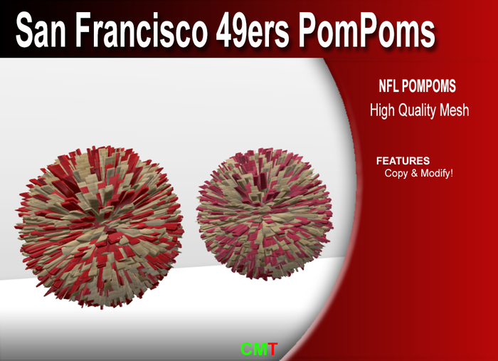 SM - San Francisco 49ers Pompoms (box)
