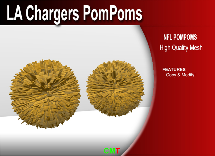 SM - LA Chargers Pompoms (box)