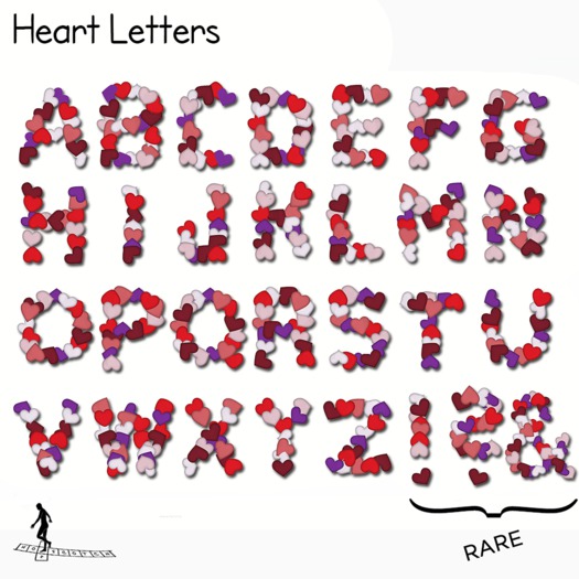 *~*HopScotch*~* Heart Letters - C
