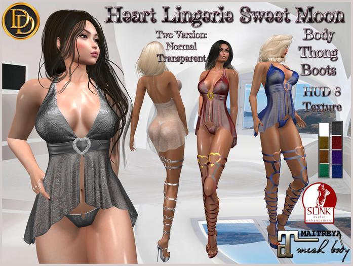 ☾ⅅⅅ☽ Maitreya ❤ Heart Lingerie Sweet Moon ❤ Slink