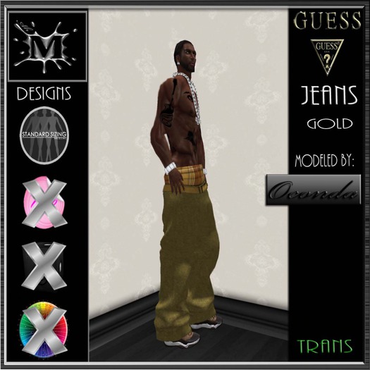 GUESS GOLD MESH JEANS (boxed)