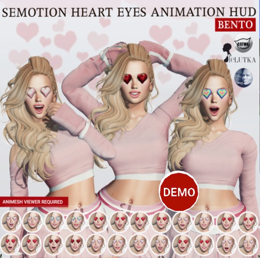 [Box] SEmotion Heart Eyes Animesh HUD #12