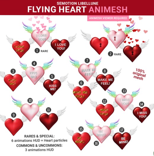 SEmotion Libellune Flying Heart Animesh #12